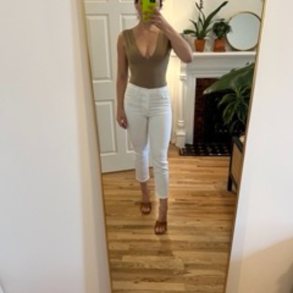 Free People Tan plunging bodysuit - 'Keep it Sleek'